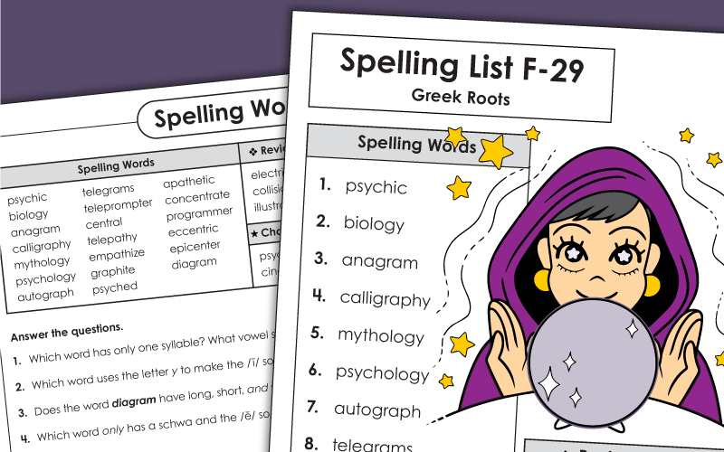 6th Grade Spelling Worksheets