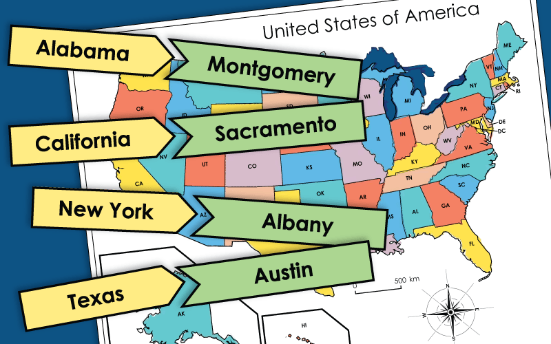 Worksheets - 50 States