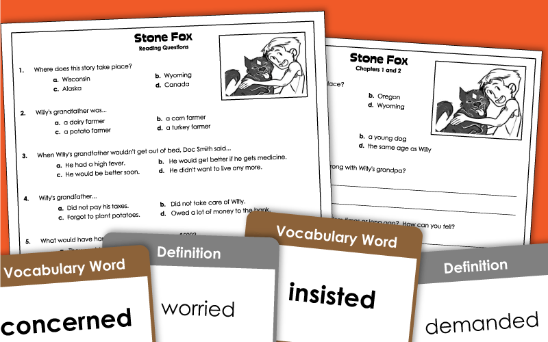 Stone Fox Worksheets