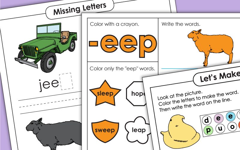 Word Family Worksheets -eep