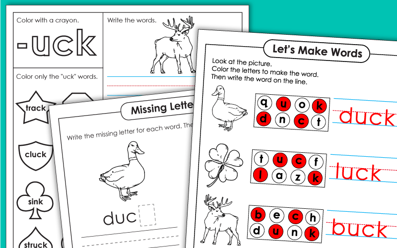 Word Family Worksheets