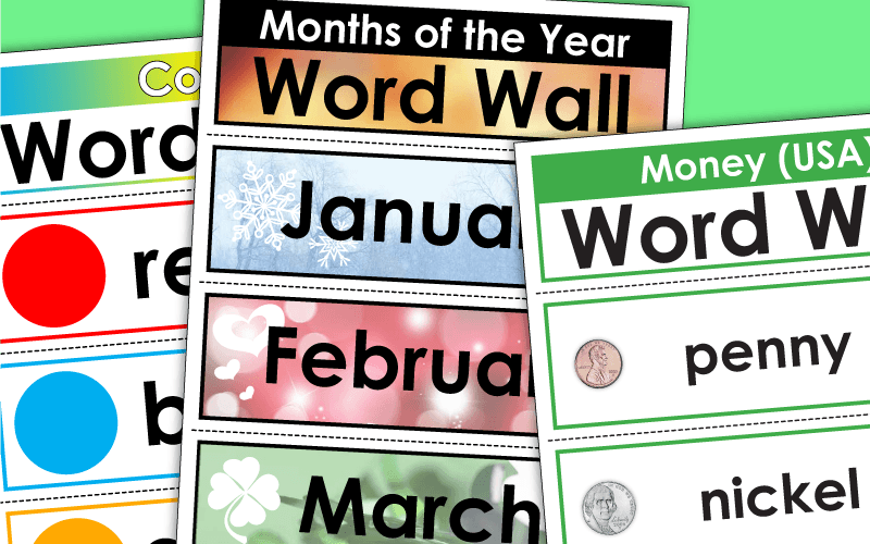 Printable Word Walls