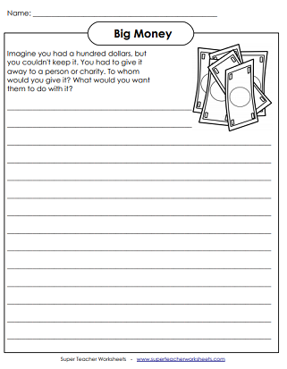 100 Days Writing Worksheets