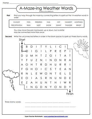 Puzzle Maze Worksheets