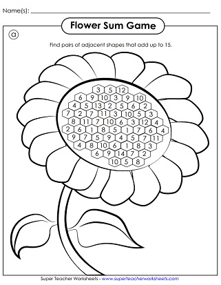 Printable Math Game (Addition)