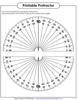 Printable Protractor (Angles)