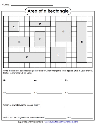 Area Rectangle (Square Units)