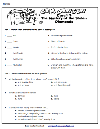 Chapter Books Printable Worksheets