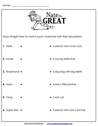 Nate the Great - Printable Worksheets