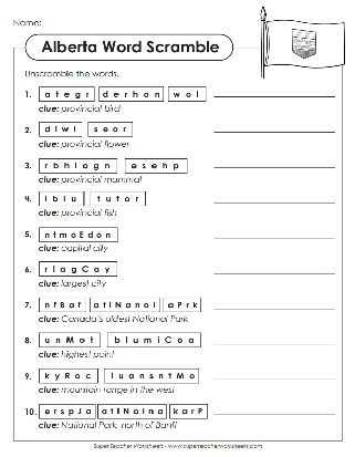 Alberta Province Puzzle