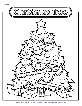 Christmas Tree Coloring Page