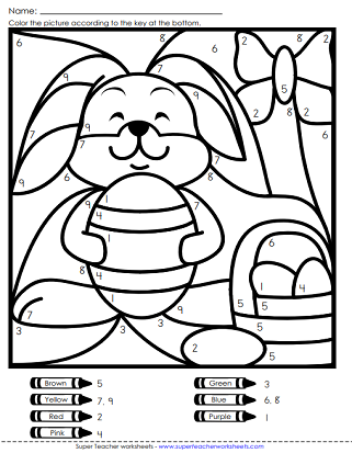 Color by Number Worksheets