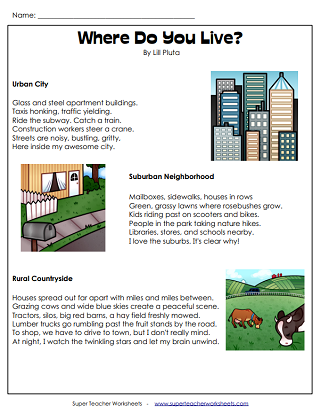 Urban, Suburban, Rural - Poem