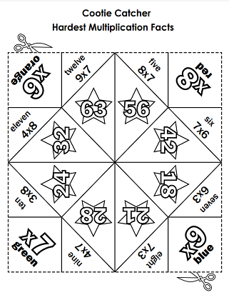 Printable Fortune Teller - Math