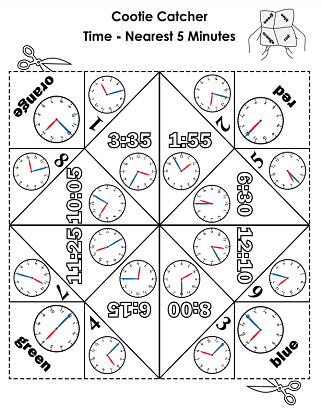 Cootie-Catcher Worksheets - Math