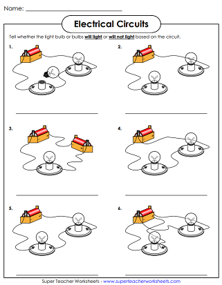 Electricity Worksheets - Circuits