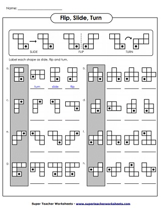 Flip, Slide, Turn Worksheets