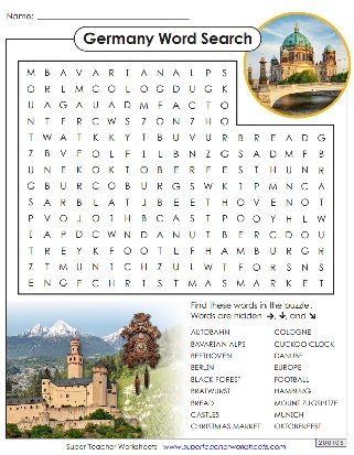 Germany Word Search