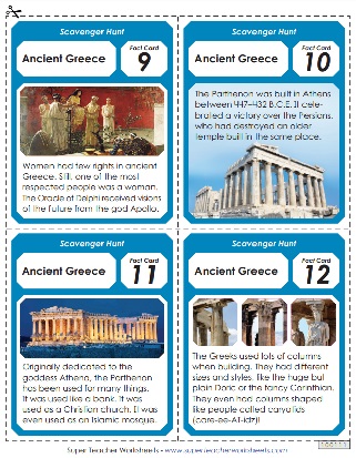 Ancient Greece Scavenger Hunt Activity