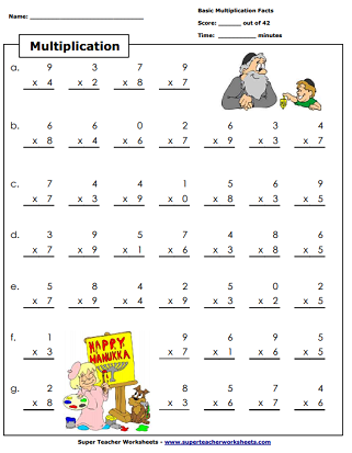 Hanukkah Holiday Math Worksheets