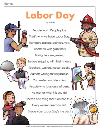 Labor Day Worksheets