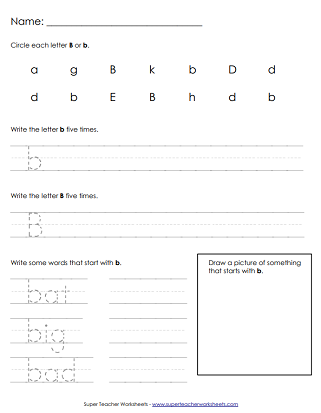 Letter B Worksheets