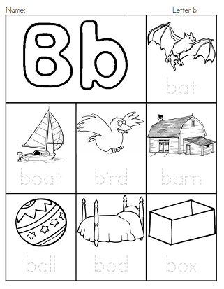 Printable Letter B Worksheets