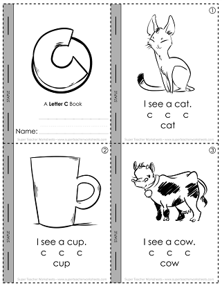 Printable Letter C Worksheets - Mini-Book