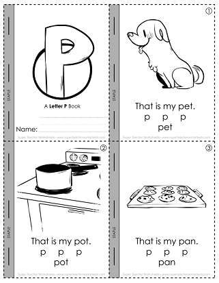 Printable Letter P Minibook