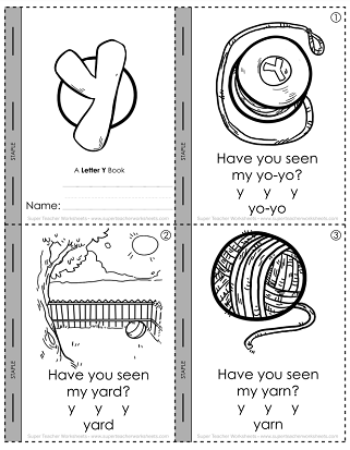 Printable Letter Y Mini-book