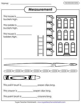 Printable Measurement Worksheets (Nonstandard)