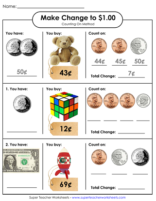 Making Change Worksheets (Money)