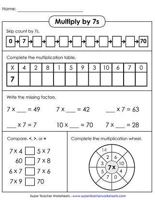 Printable Multiplication Worksheets