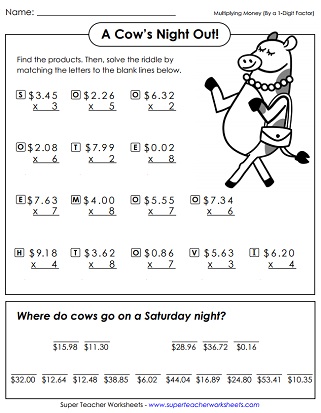 Money Multiplication Riddle (Printable)