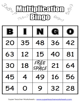 Multiplication Bingo