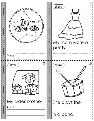 Phonics Worksheets - DR Blend