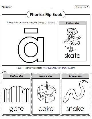 Printable Phonics Worksheets - Long A Sound