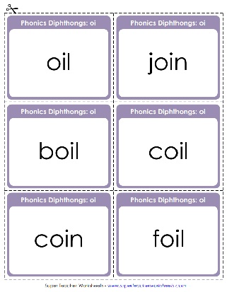 Vowel Sound OI Phonics Worksheets