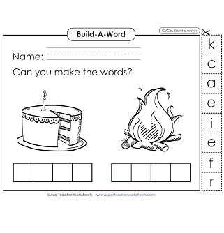 Silent E Worksheet