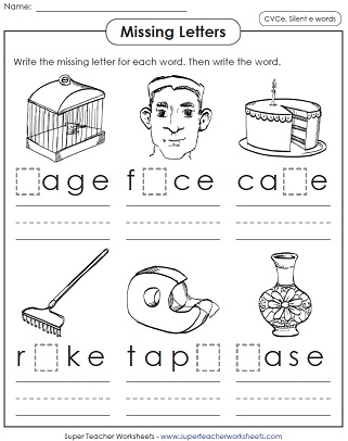 Silent E Worksheets