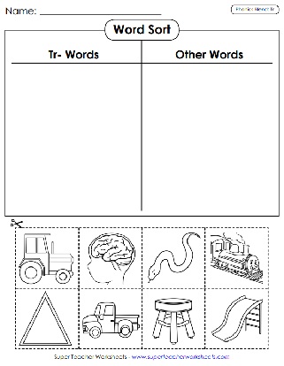 Tr Phonics Blend Sort