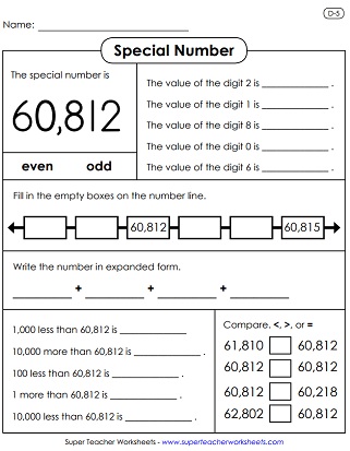 Printable Place Value Worksheets