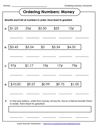 Place Value - Ordering Decimals