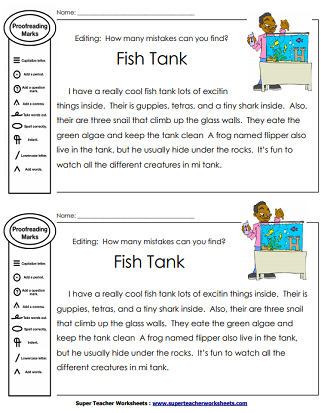 Proofreading Worksheets