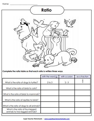 Printable Ratio Worksheets