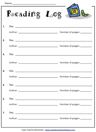 Reading Log Chart