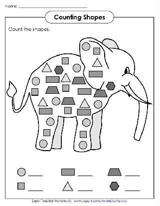 Count the Shapes Worksheet