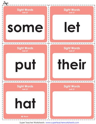 Sight Word Flashcards Printable