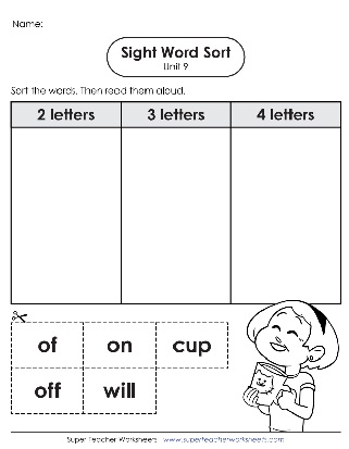 Sight Word Sort 