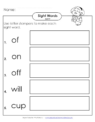 Sight Words Letter Stampers